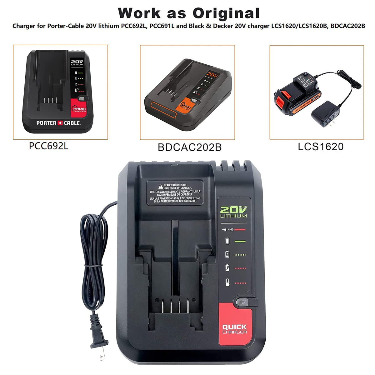 Gonocop PCC692L charger rear ventilation design for cooling