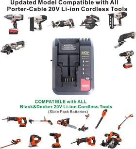 Gonocop PCC692L with Porter-Cable batteries demonstrates versatile charging at home or on site