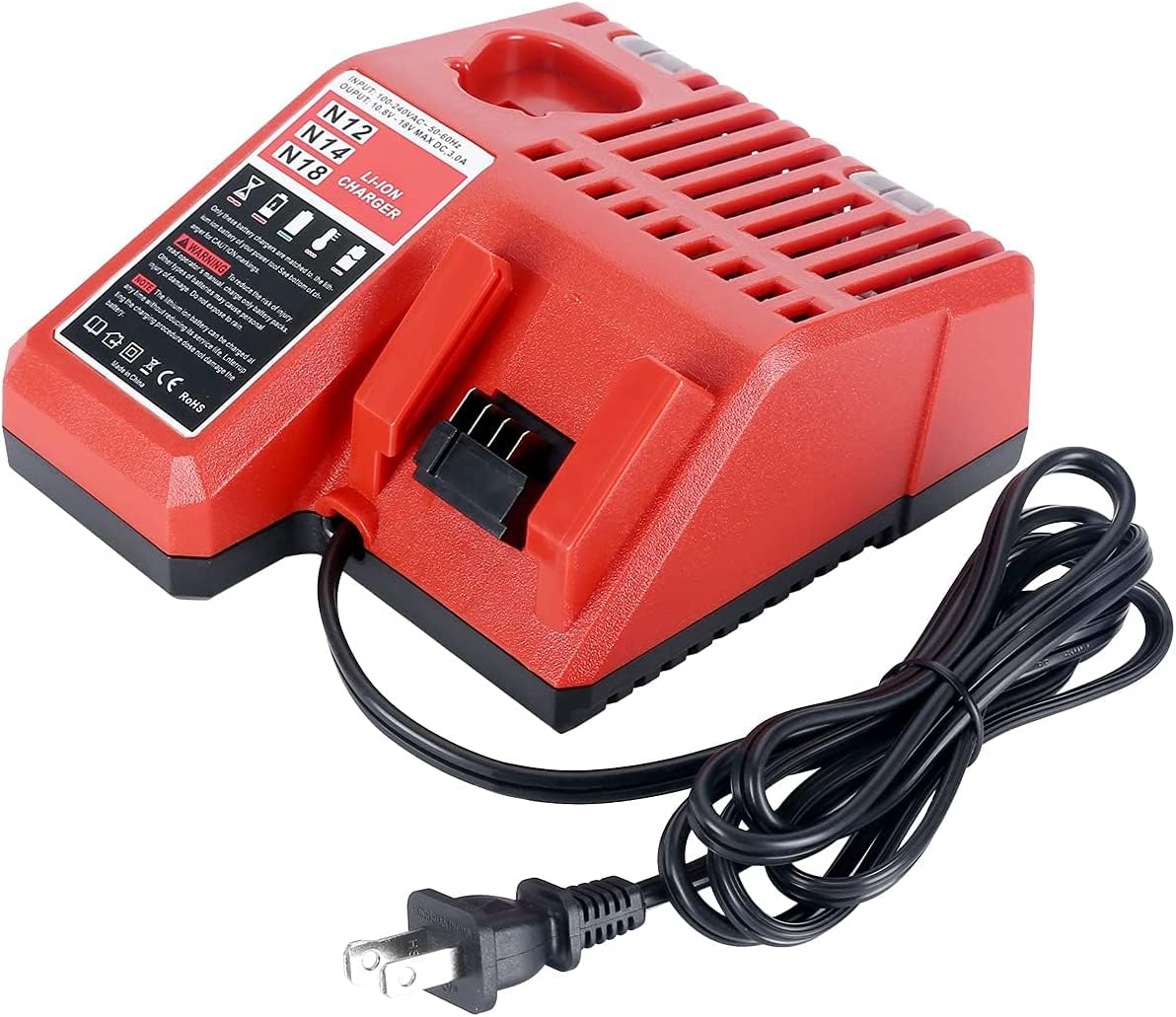 Gonocop rapid charger front view powers 12V and 18V Li-ion packs quickly and safely.