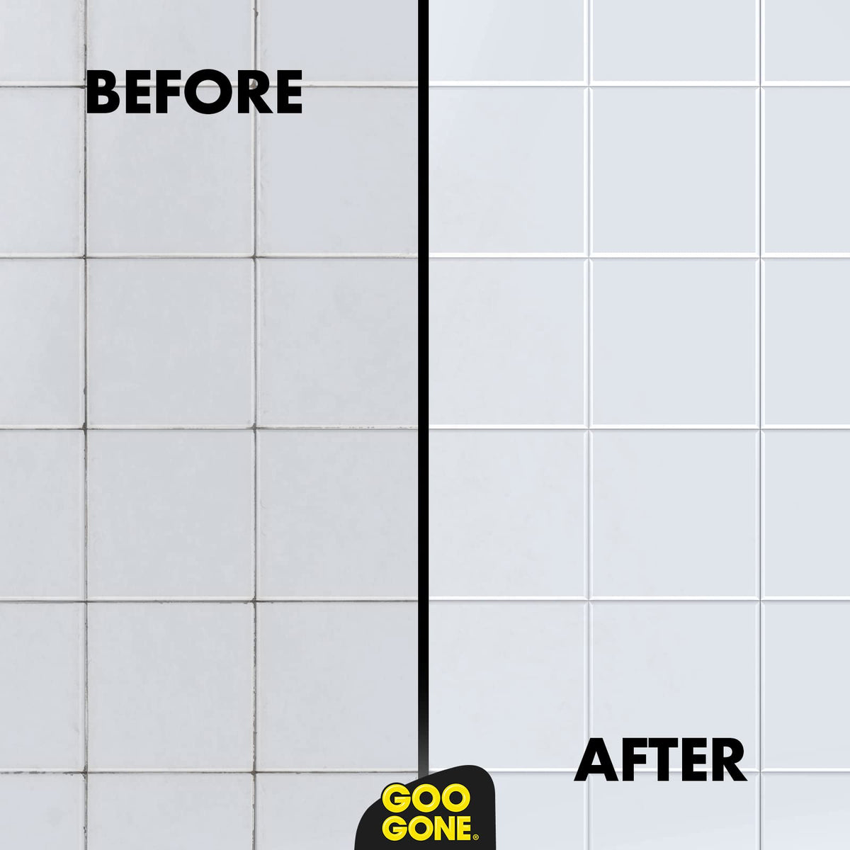 Goo Gone Grout & Tile Cleaner removes hard water stains effectively