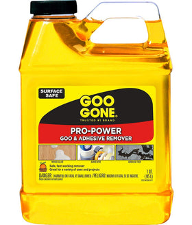 Goo Gone Pro-Power bottle front for tough adhesive removal.
