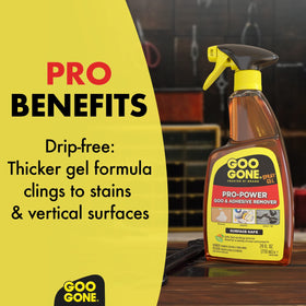 Goo Gone Pro-Power removes stickers from metal and glass easily