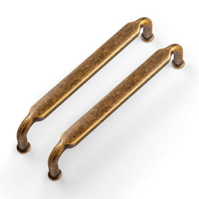 Goo-Ki antique brass cabinet pull, 5-inch center, upgrade for kitchen cabinets.
