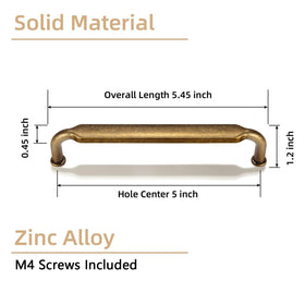 Goo-Ki dresser drawer pull in antique brass for furniture refresh.