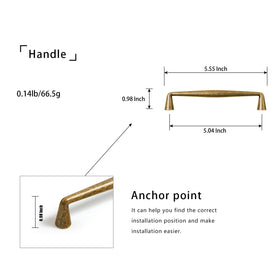 Goo-Ki antique brass texture detail emphasizes distressed finish for timeless furniture.