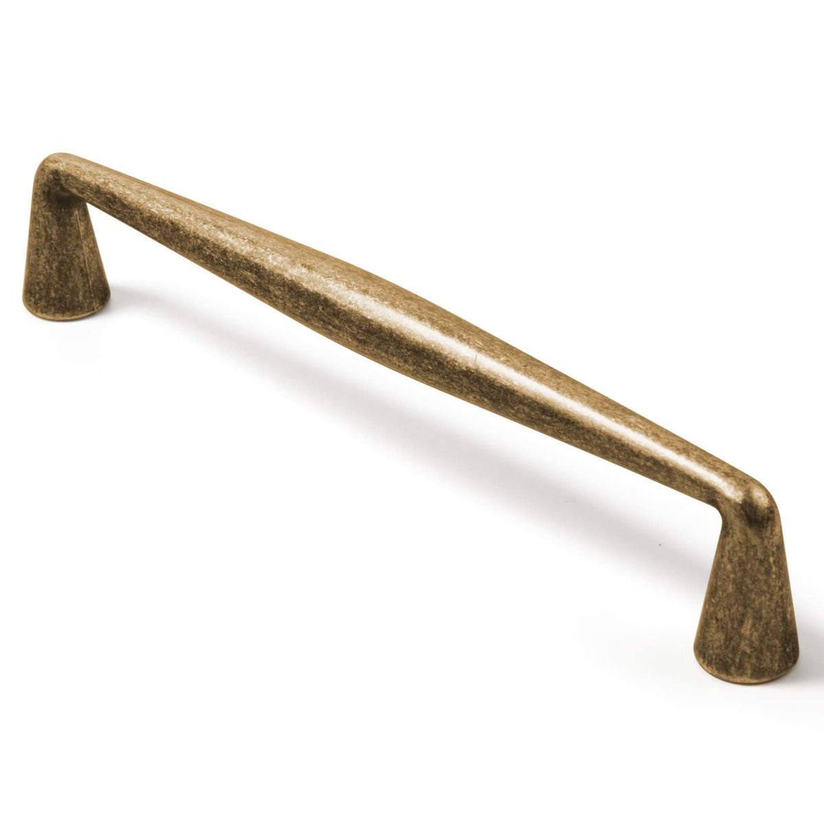 Goo-Ki vintage antique brass cabinet handle front view for durable, long-lasting kitchen cabinets.