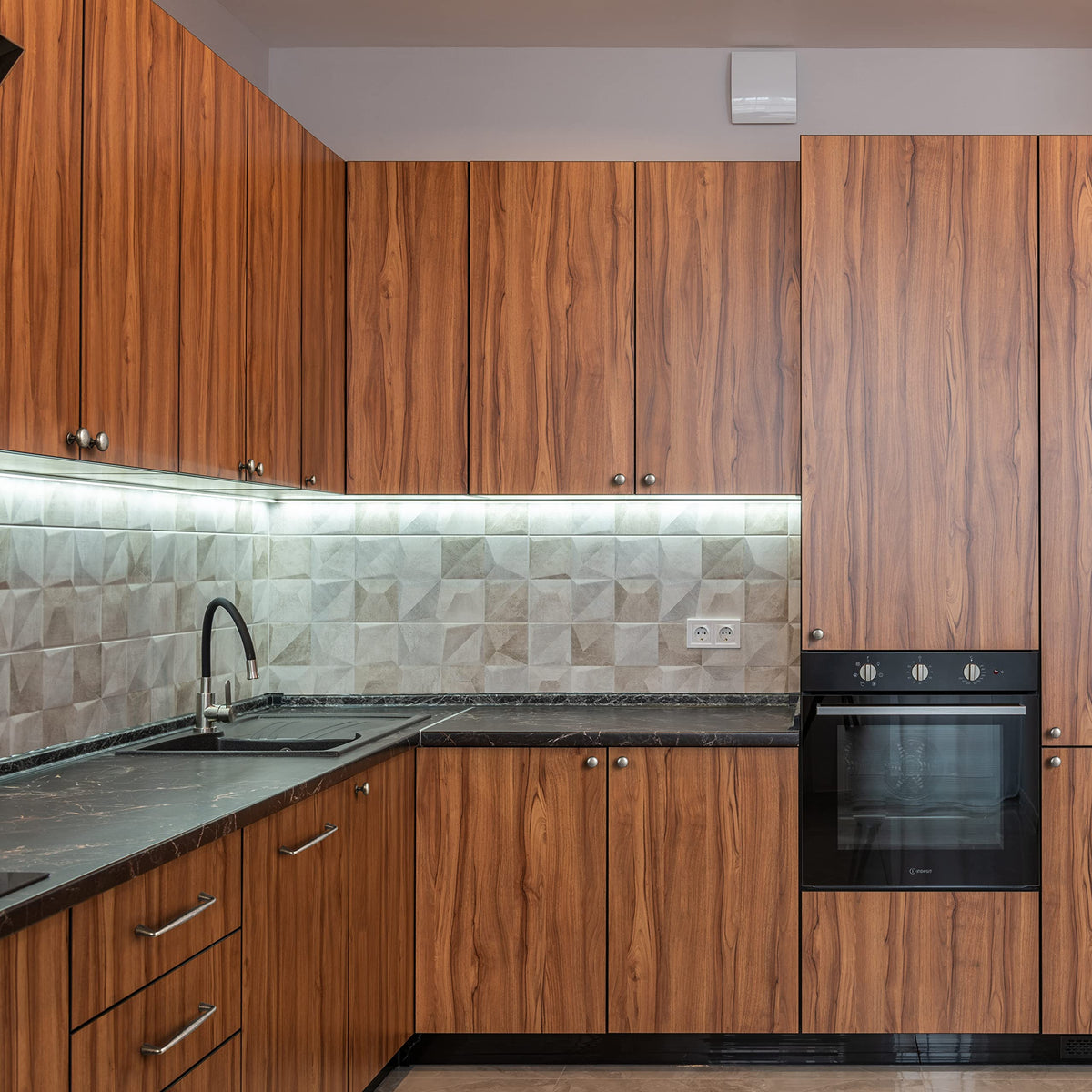 Goo-Ki vintage knob on wine cabinet, timeless accent for living spaces.