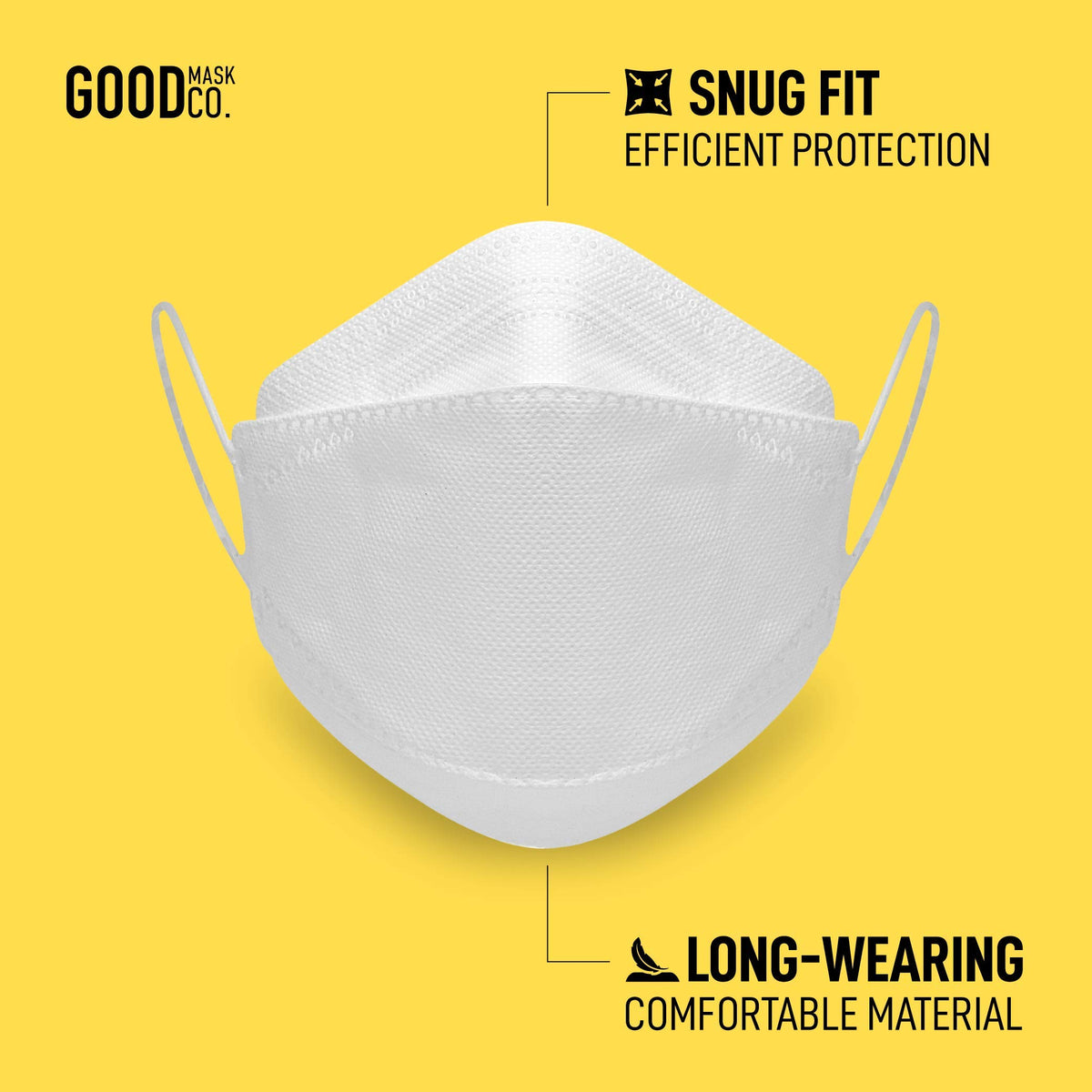 Good Mask Co. 25-pack white KN95 masks are ready for bulk orders