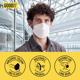 Good Mask Co. folding design makes storage easy for travel