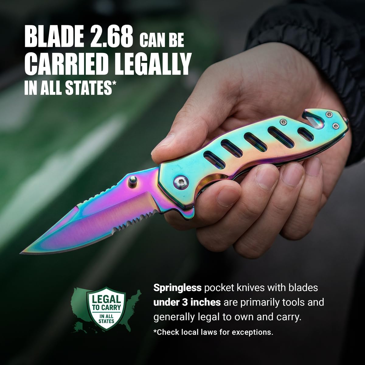 GOOD WORKER compact folding knife fits purses and pockets
