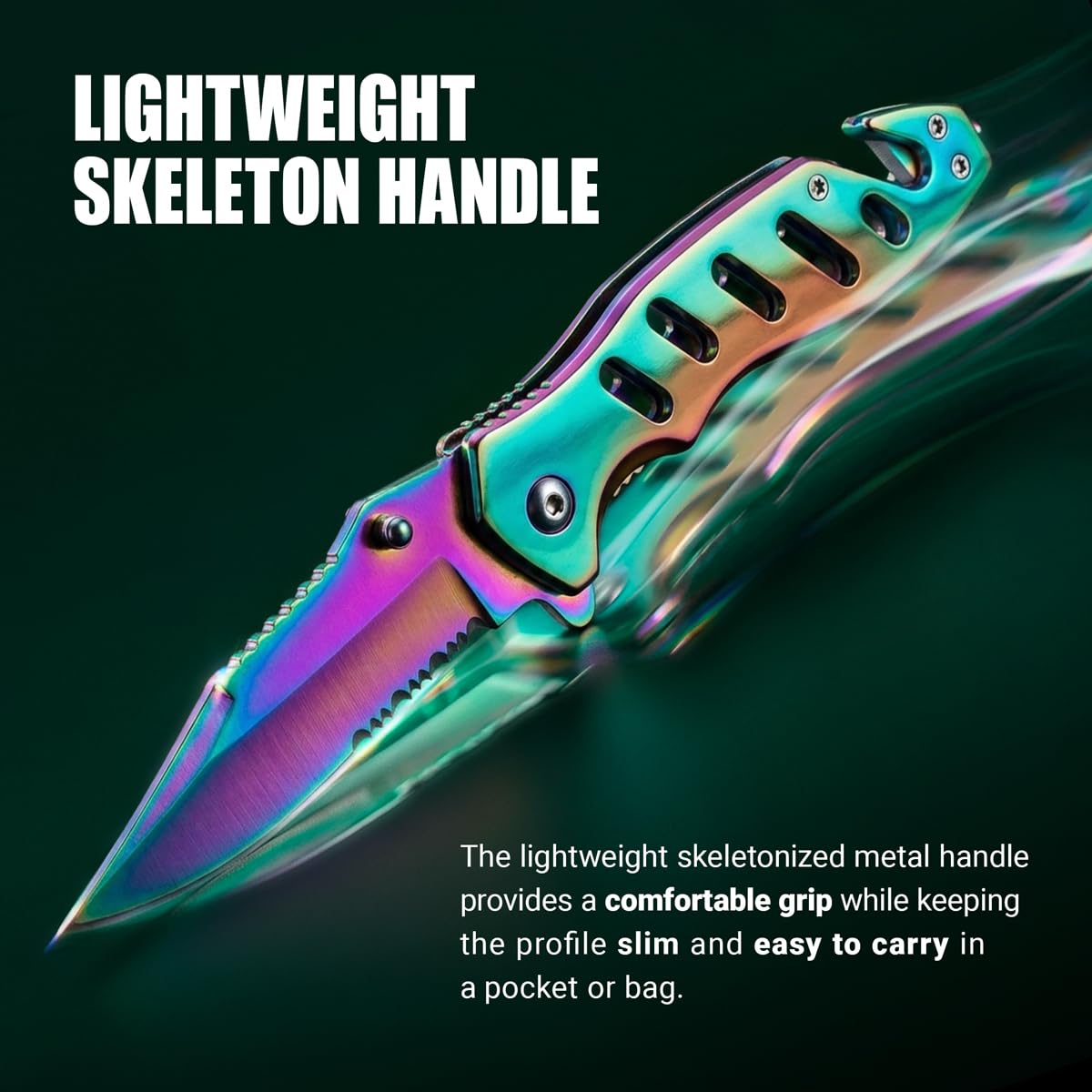 GOOD WORKER rainbow finish pocket knife adds personal style to daily carry