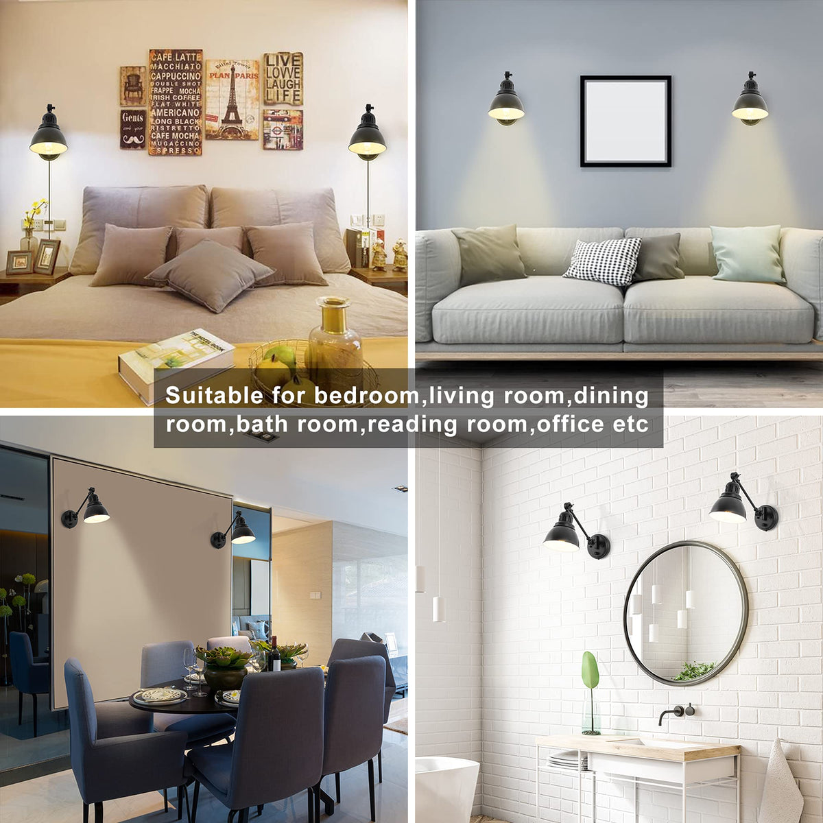 GOODATE UL-listed wall sconce ensures safe, reliable lighting.