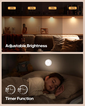 GOODEA.fun rechargeable puck lights with Type-C charging for quick power top-ups
