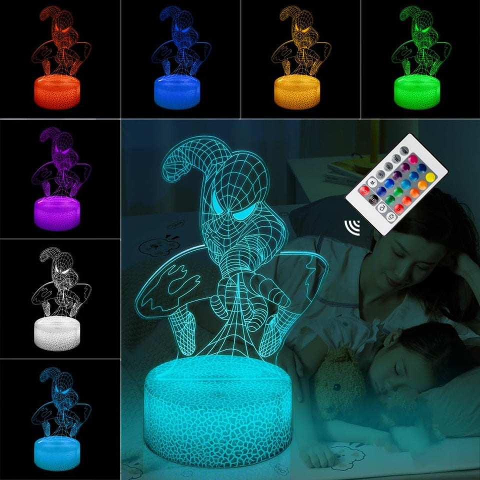 GOODDEYUN 3D night light shines in a kid's room with a vivid 3D illusion.