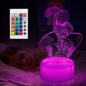 GOODDEYUN touch-control 3D illusion lamp for easy bedside lighting.