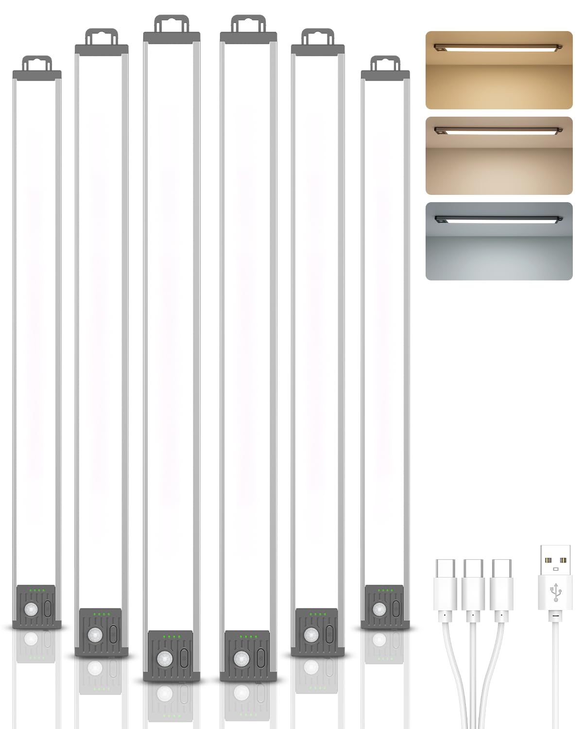 GOODEA 17.5-inch under-cabinet light delivers broad, even kitchen illumination.
