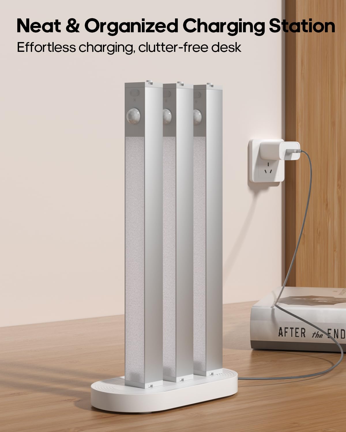 GOODEA rechargeable motion-sensor light activating in a dark space