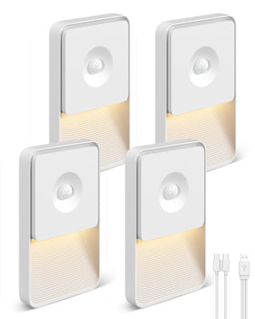 GOODEA rechargeable night light for stairs with magnetic mounting for cord-free use.