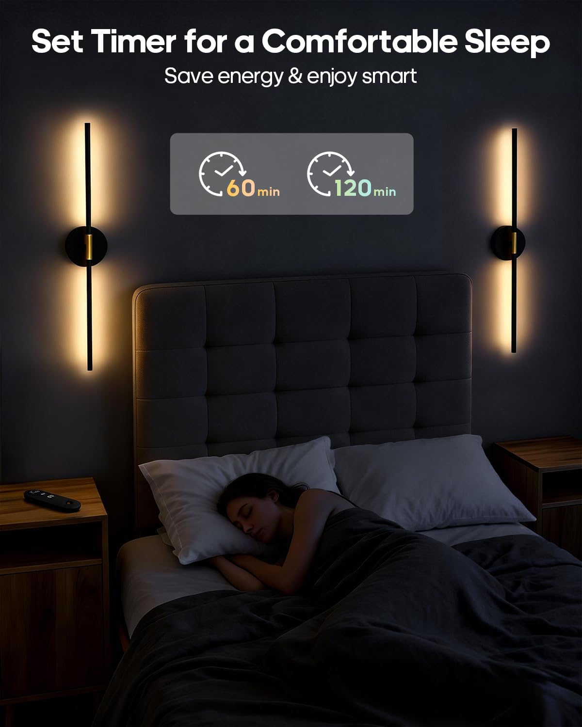Goodea two-pack sconce set brings balanced ambiance to rooms.