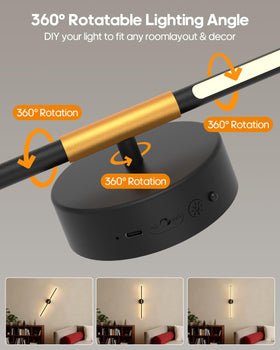 Goodea rechargeable wall light offers cordless setup and long runtime.