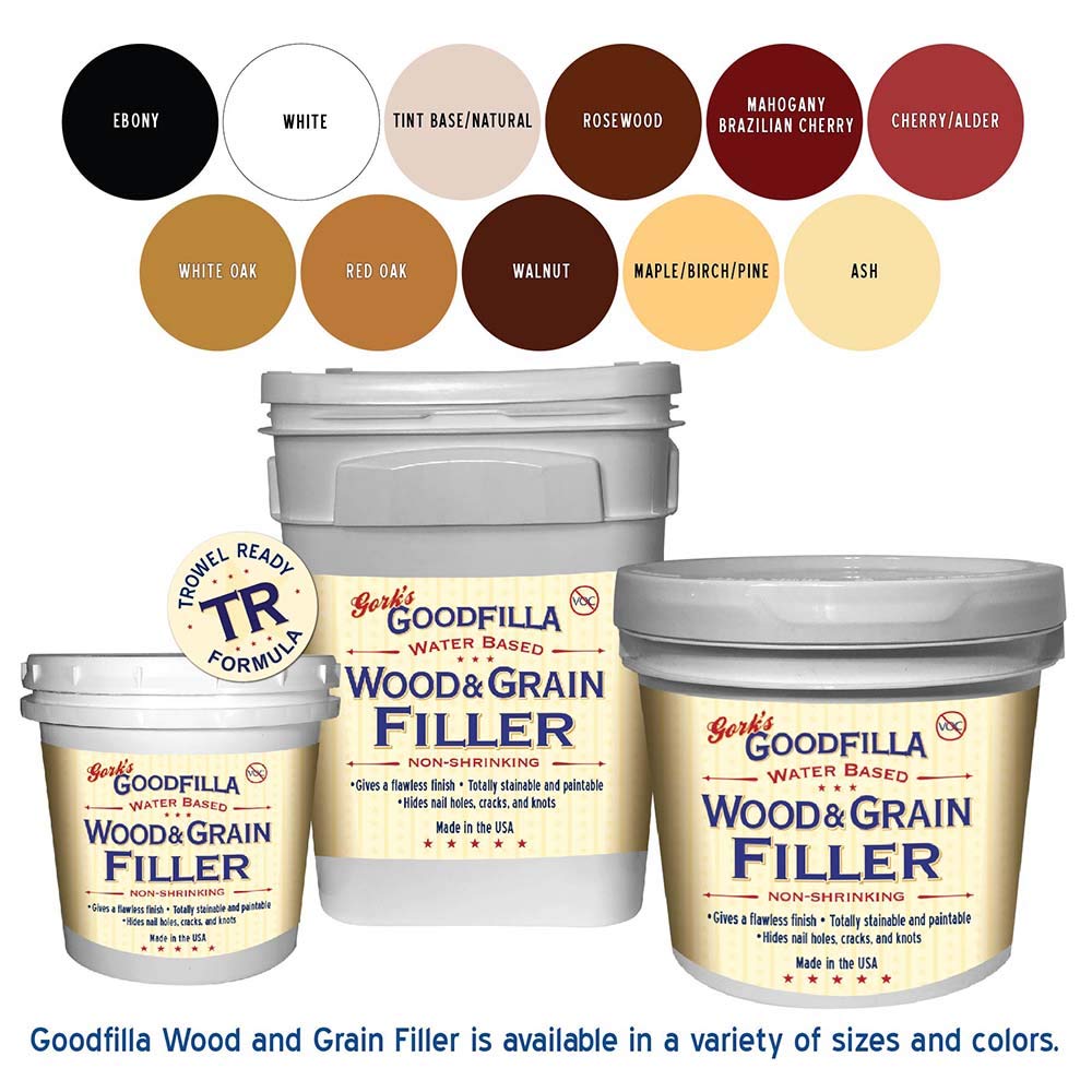 Goodfilla wood filler pigment mixing enables color customization for grain match