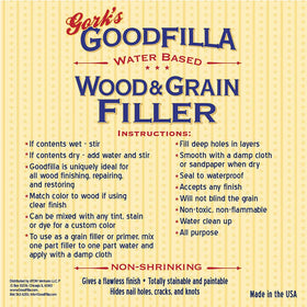 Goodfilla wood filler sandable finish ready for fast sanding and finishing
