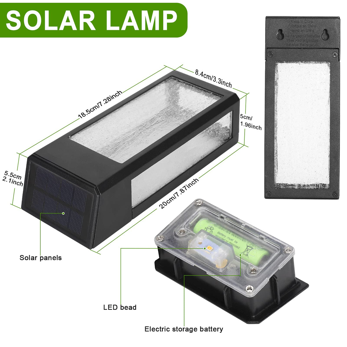 GOODFOEVER easy-install solar light fits fences and walls in minutes.