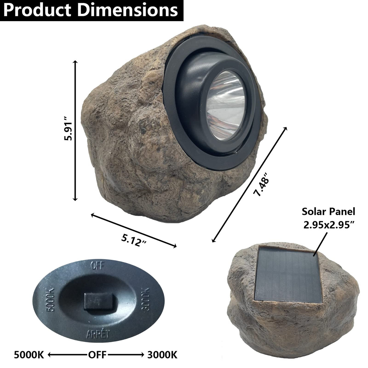 Goodfoever rock solar light warm white mode creates welcoming garden ambiance
