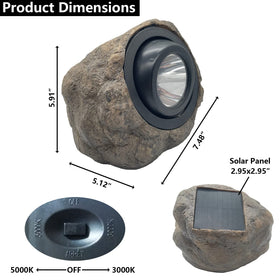 Goodfoever rock solar light warm white mode creates welcoming garden ambiance
