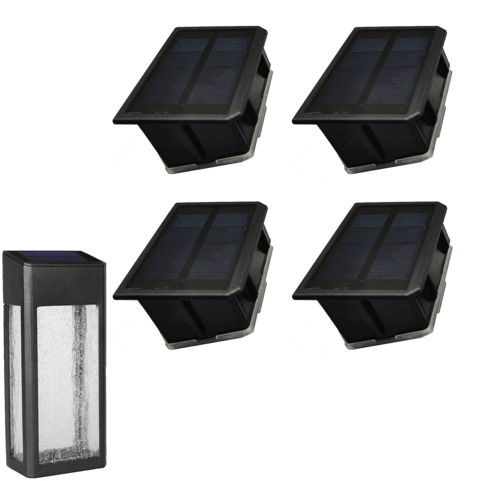 GOODFOEVER solar light insert top for outdoor fence lighting, weatherproof and dusk-to-dawn ready.
