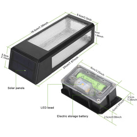 GOODFOEVER solar light insert top enhances exterior walls with automatic dusk-to-dawn illumination.