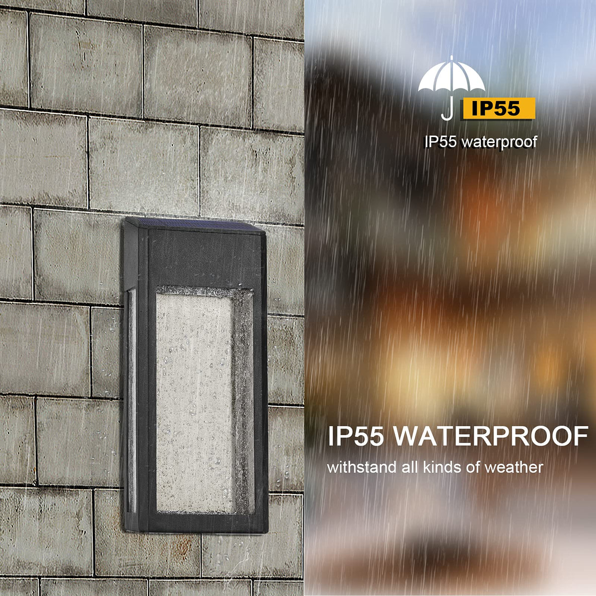 GOODFOEVER wide-application solar light for yard, deck, and gate.