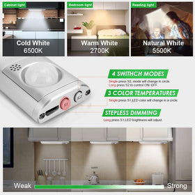 Goodland dimmable under cabinet closet light for flexible brightness