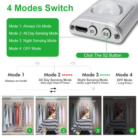 Goodland magnetic strip installation enables quick tool free mounting of closet lights