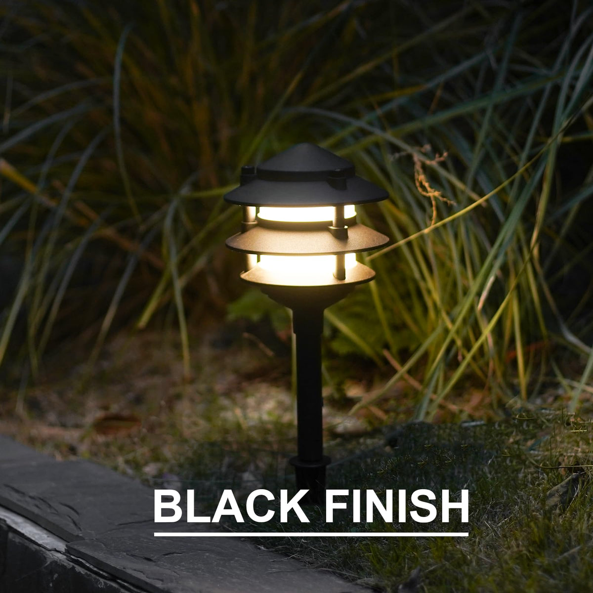 GOODSMANN LED pathway light 30lm brightens borders with energy-efficient glow.