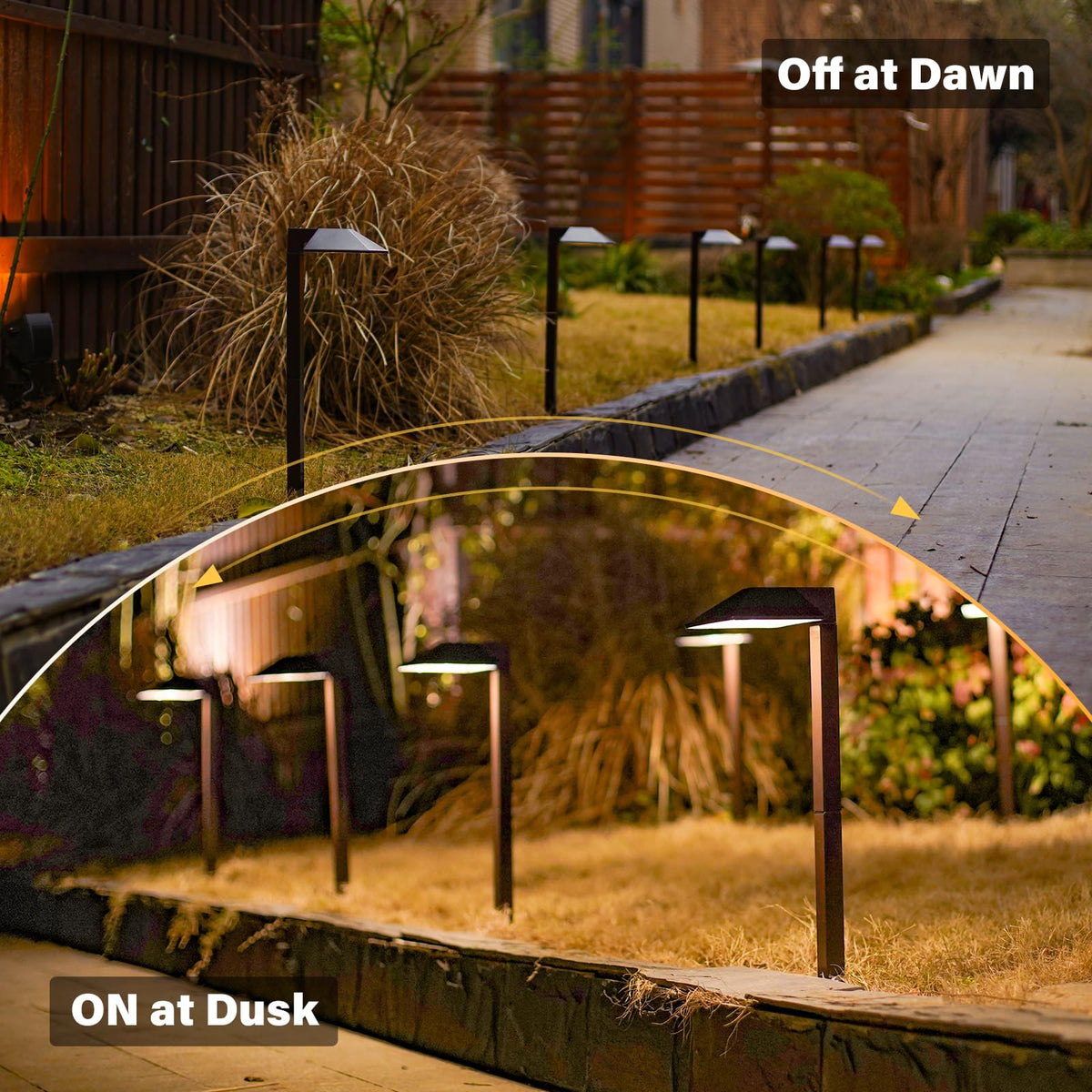 GOODSMANN Photosensor dusk-to-dawn in action for automatic outdoor lighting.