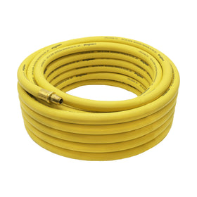 Goodyear 50ft yellow air hose with brass fittings for durable air delivery
