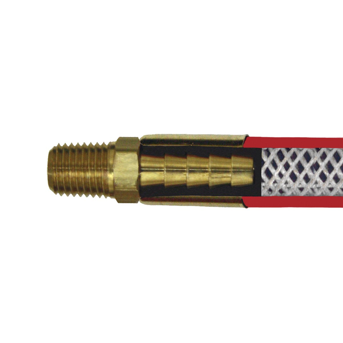 Goodyear spiral reinforcement on air hose for added durability.