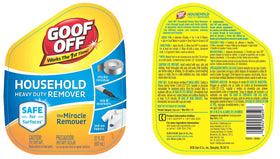 Goof Off FG659 heavy-duty remover spray action demonstrates versatile residue removal