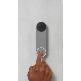 Google Nest Doorbell Battery Ash night vision captures clear low light footage.