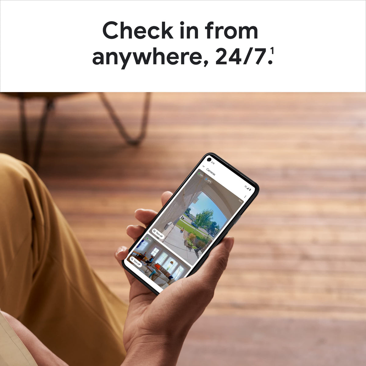 Google Nest Doorbell Ivy live video feed in daylight