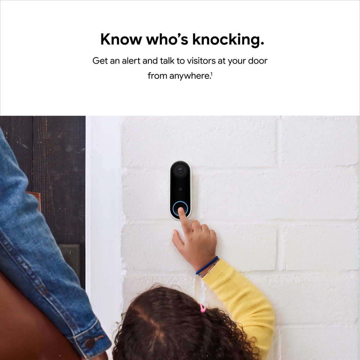 Google Nest Doorbell (Wired) night vision delivering bright doorstep imagery
