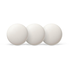 Google Nest Temperature Sensor 2nd Gen 3-pack pack shot in porcelain finish balances home comfort