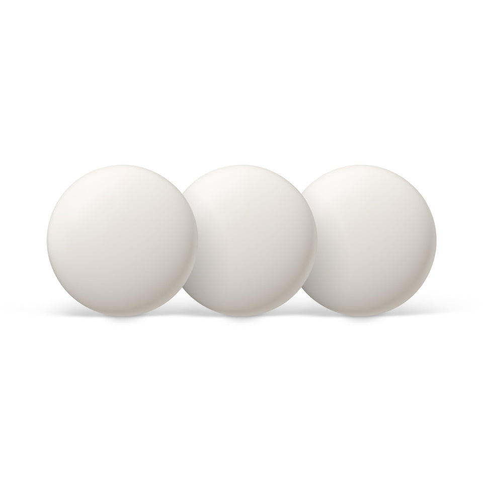 Google Nest Temperature Sensor 2nd Gen 3-pack pack shot in porcelain finish balances home comfort