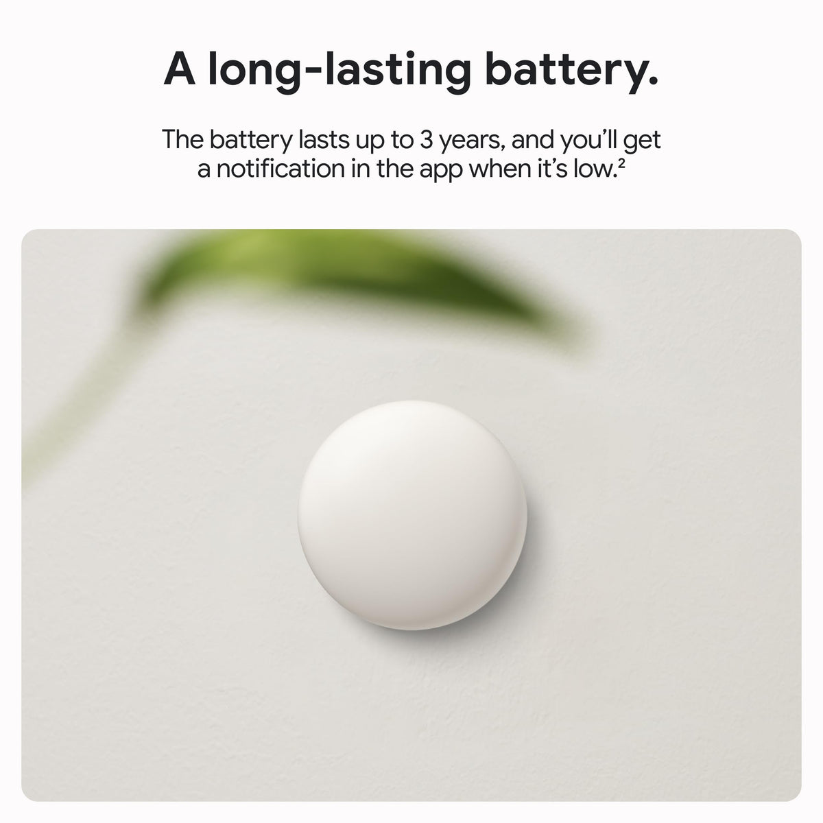 Google Nest Temperature Sensor slim design blends with home décor