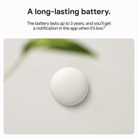 Google Nest Temperature Sensor slim design blends with home décor
