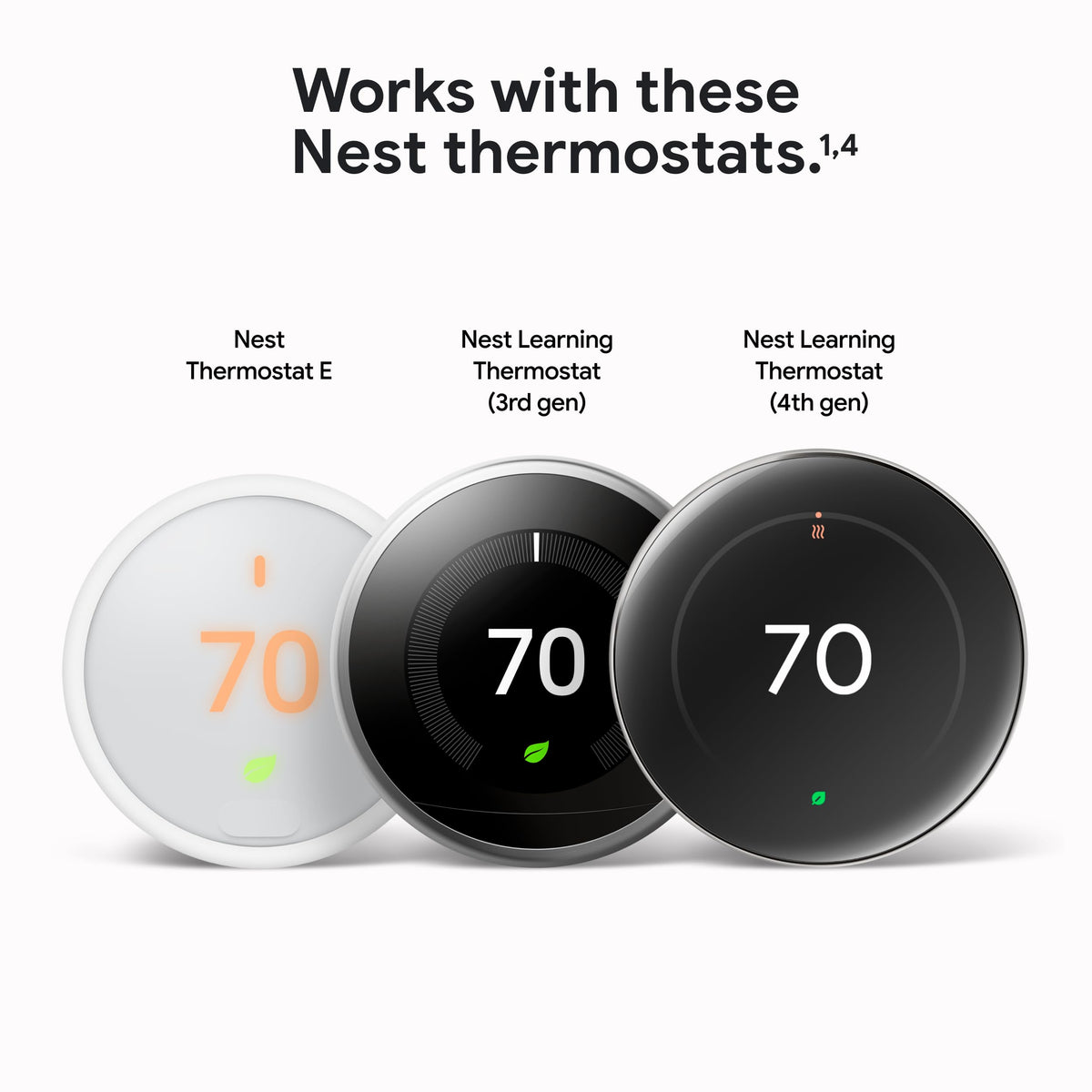 Google Nest Temperature Sensor compatible with Nest thermostats for targeted comfort