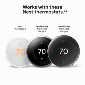 Google Nest Temperature Sensor compatible with Nest thermostats for targeted comfort