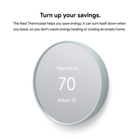 Close-up of the Nest Thermostat Fog display highlighting a bright, clear screen.