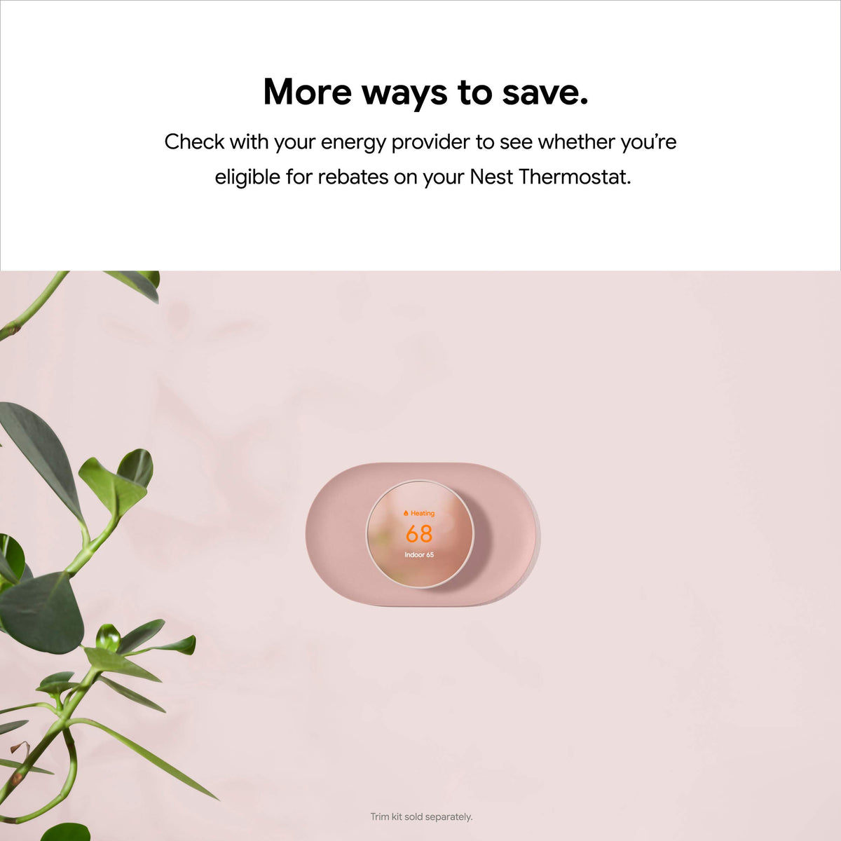 Back view of Google Nest Thermostat Snow showing power compatibility ports.